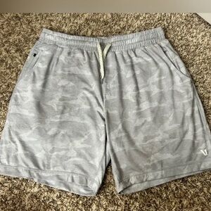Vuori Gray Camo Men’s Athletic Shorts